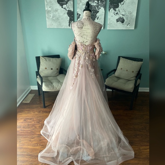 SOLD OUT Elegant a line ball gown, prom dress, pageant or non traditional - Picture 4 of 7